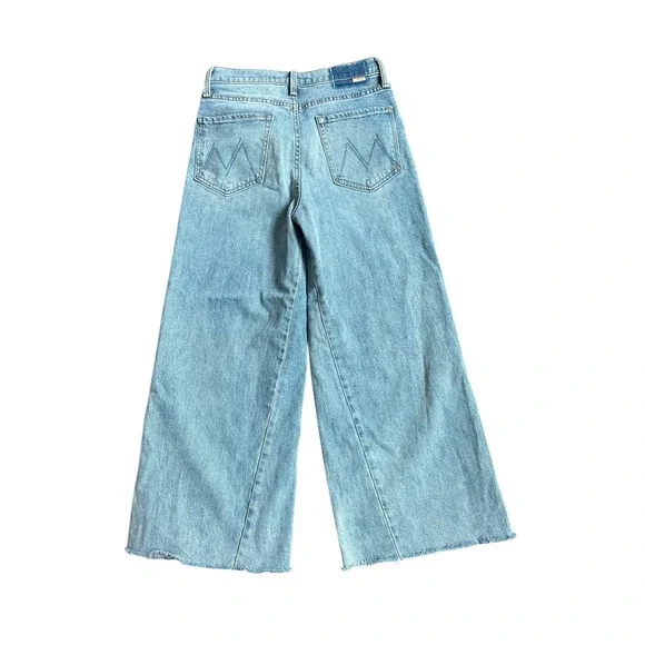 Mother Superior The Enchanter Heel Wide Leg High Rise Jeans Light Blue Wash - Picture 8 of 9